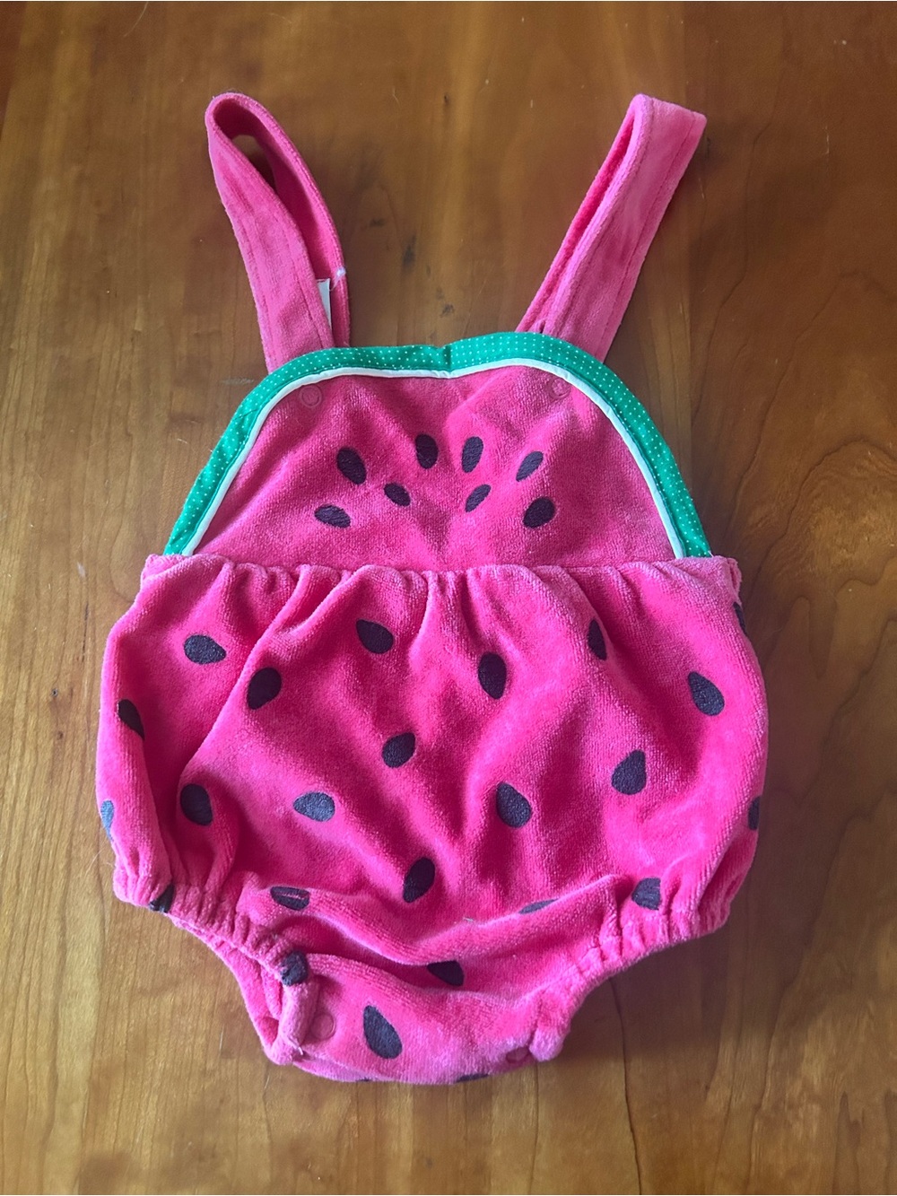 Vintage Pattycakes velour Watermelon romper 18 months